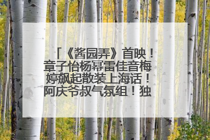 《酱园弄》首映！章子怡杨幂雷佳音梅婷飙起散装上海话！阿庆爷叔气氛组！独独没见他……