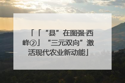 「“县”在图强·西峰②」“三元双向”激活现代农业新动能