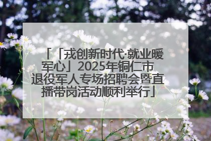 「戎创新时代·就业暖军心」2025年铜仁市退役军人专场招聘会暨直播带岗活动顺利举行