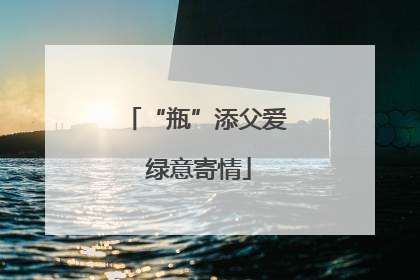 “瓶”添父爱 绿意寄情