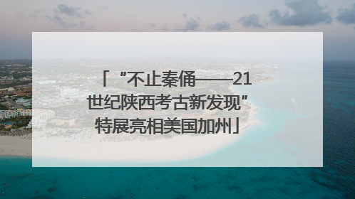 “不止秦俑——21世纪陕西考古新发现”特展亮相美国加州