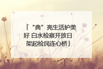 “典”亮生活护美好 白水检察开放日架起检民连心桥