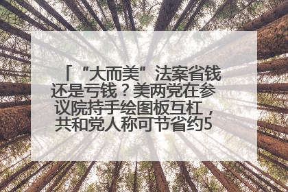 “大而美”法案省钱还是亏钱？美两党在参议院持手绘图板互杠，共和党人称可节省约5000亿美元，民主党人称将增加4.45万亿美元赤字