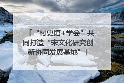 “村史馆+学会”共同打造“宋文化研究创新协同发展基地”