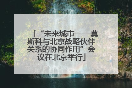 “未来城市——莫斯科与北京战略伙伴关系的协同作用”会议在北京举行