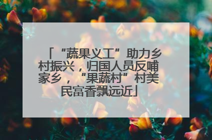 “蔬果义工”助力乡村振兴，归国人员反哺家乡，“果蔬村”村美民富香飘远近