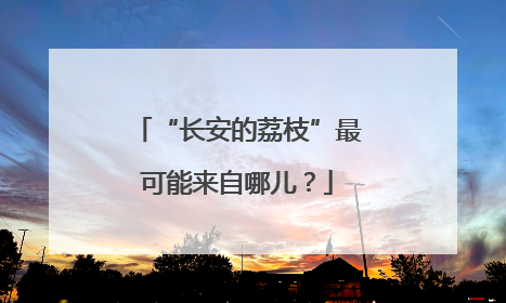 “长安的荔枝”最可能来自哪儿？