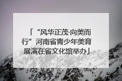 “风华正茂·向美而行”河南省青少年美育展演在省文化馆举办