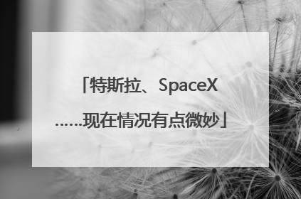 特斯拉、SpaceX……现在情况有点微妙