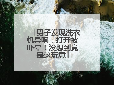 男子发现洗衣机异响，打开被吓晕！没想到竟是这玩意