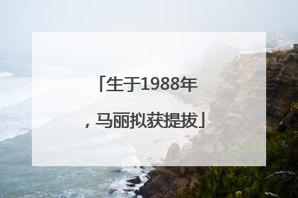 生于1988年，马丽拟获提拔