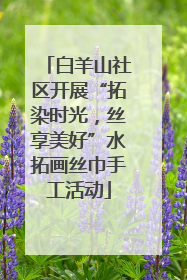 白羊山社区开展“拓染时光，丝享美好”水拓画丝巾手工活动