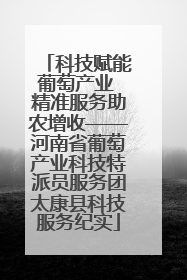 科技赋能葡萄产业 精准服务助农增收——河南省葡萄产业科技特派员服务团太康县科技服务纪实