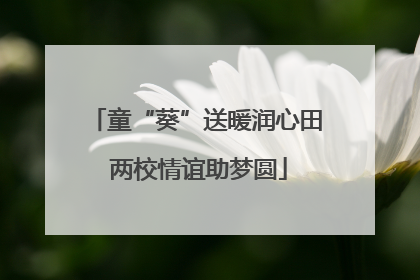 童“葵”送暖润心田 两校情谊助梦圆