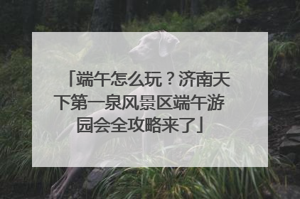 端午怎么玩？济南天下第一泉风景区端午游园会全攻略来了