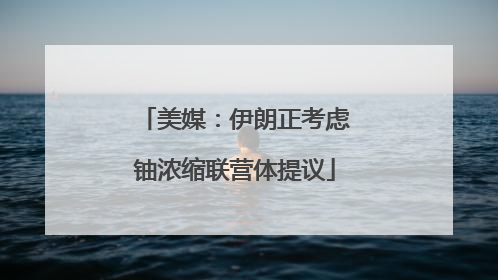 美媒：伊朗正考虑铀浓缩联营体提议