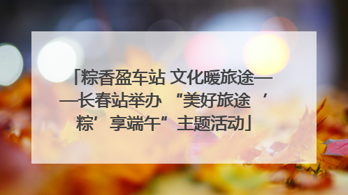 粽香盈车站 文化暖旅途——长春站举办 “美好旅途‘粽’享端午”主题活动