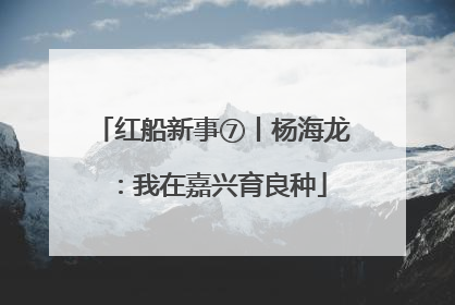 红船新事⑦丨杨海龙：我在嘉兴育良种