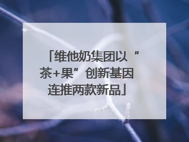 维他奶集团以“茶+果”创新基因连推两款新品