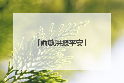 俞敏洪报平安