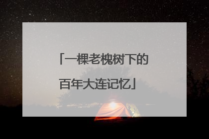 一棵老槐树下的百年大连记忆