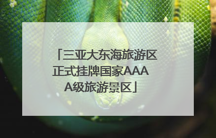 三亚大东海旅游区正式挂牌国家AAAA级旅游景区