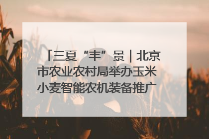 三夏“丰”景｜北京市农业农村局举办玉米小麦智能农机装备推广“田间日”活动
