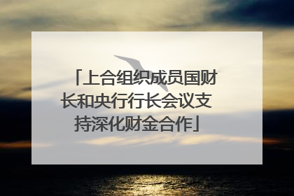 上合组织成员国财长和央行行长会议支持深化财金合作