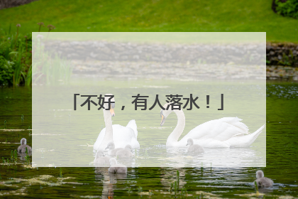 不好，有人落水！
