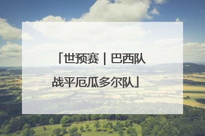世预赛｜巴西队战平厄瓜多尔队
