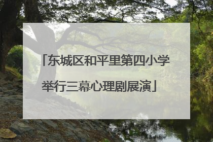 东城区和平里第四小学举行三幕心理剧展演