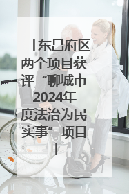 东昌府区两个项目获评“聊城市2024年度法治为民实事”项目