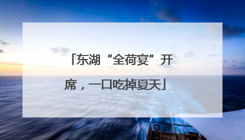 东湖“全荷宴”开席，一口吃掉夏天