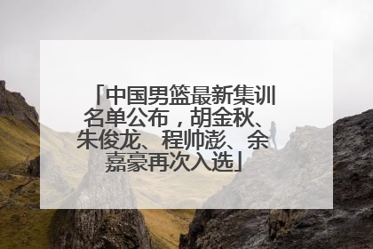 中国男篮最新集训名单公布，胡金秋、朱俊龙、程帅澎、余嘉豪再次入选