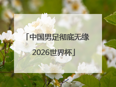 中国男足彻底无缘2026世界杯