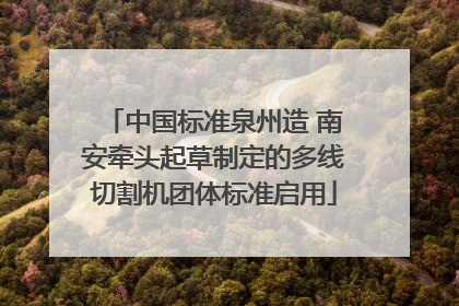 中国标准泉州造 南安牵头起草制定的多线切割机团体标准启用
