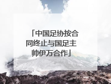 中国足协按合同终止与国足主帅伊万合作