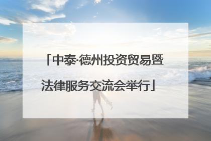中泰·德州投资贸易暨法律服务交流会举行