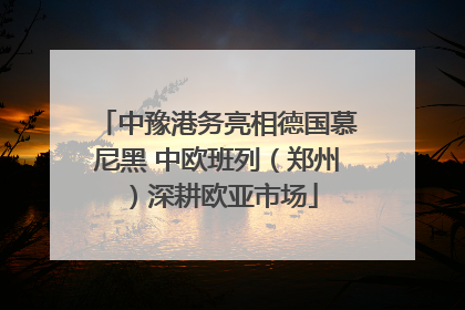中豫港务亮相德国慕尼黑 中欧班列（郑州）深耕欧亚市场