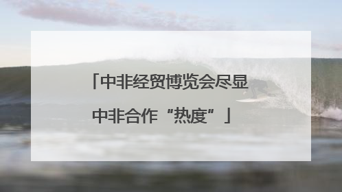 中非经贸博览会尽显中非合作“热度”