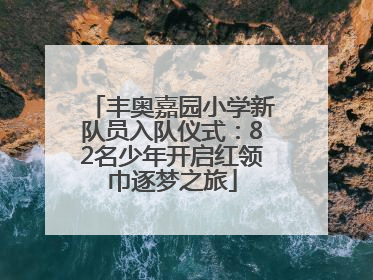 丰奥嘉园小学新队员入队仪式：82名少年开启红领巾逐梦之旅