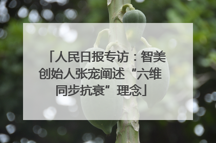 人民日报专访：智美创始人张宠阐述“六维同步抗衰”理念