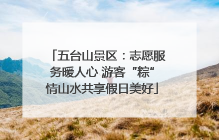 五台山景区：志愿服务暖人心 游客“粽”情山水共享假日美好