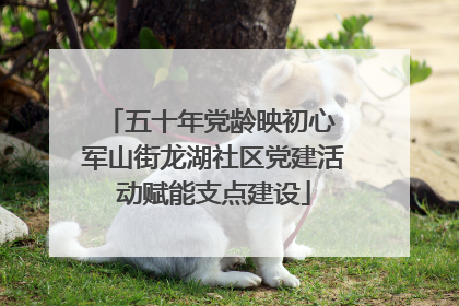 五十年党龄映初心 军山街龙湖社区党建活动赋能支点建设