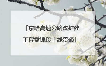 京哈高速公路改扩建工程盘锦段主线贯通