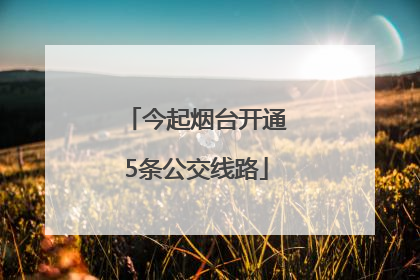 今起烟台开通5条公交线路