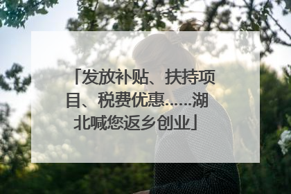 发放补贴、扶持项目、税费优惠……湖北喊您返乡创业
