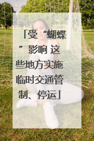 受“蝴蝶”影响 这些地方实施临时交通管制、停运