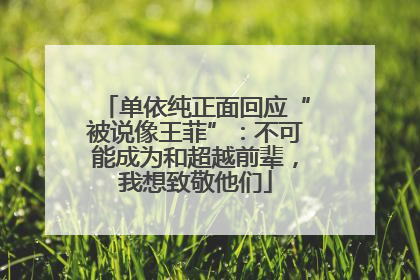单依纯正面回应“被说像王菲”：不可能成为和超越前辈，我想致敬他们