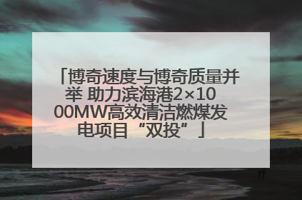 博奇速度与博奇质量并举 助力滨海港2×1000MW高效清洁燃煤发电项目“双投”
